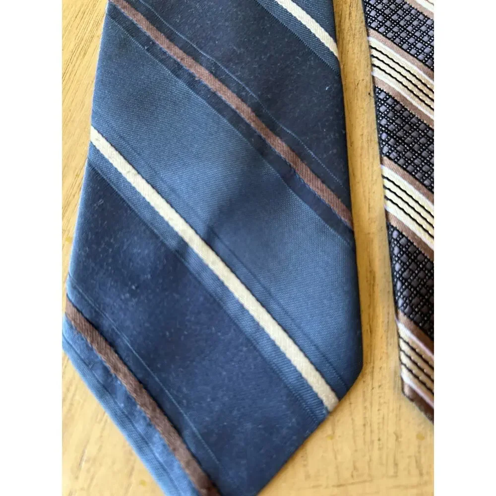 3 VTG striped Rep Ivy League Ties Academia classic business Grandpa Preppy 3”